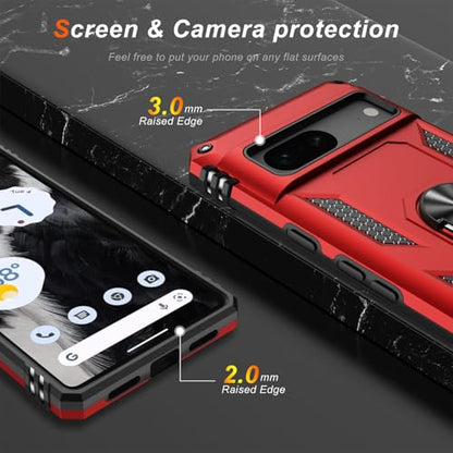 for Google Pixel 7 Case with Screen Protector (Red / Google Pixel 7)