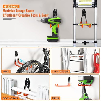 Steel Garage Storage Hooks (32pcs - Orange)