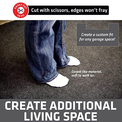 Garage Floor Mat 17' x 7'4" (7'4" x 17' (Rectangular) / Charcoal)