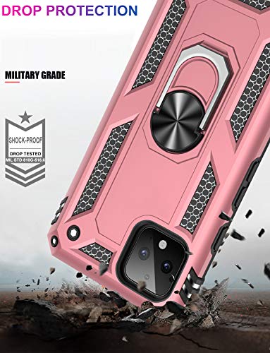 for Google Pixel 4 Case with Screen Protector (Rose Gold / Google Pixel 4)