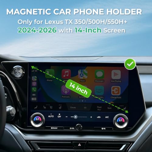 Car Phone Holder for Leuxs TX 350 (Fit for 2024-2026 TX, 14-Inch)