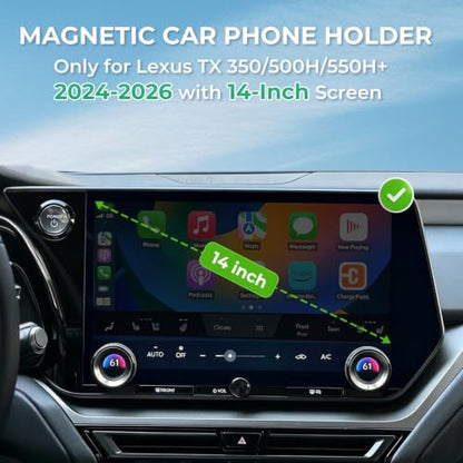 Car Phone Holder for Leuxs TX 350 (Fit for 2024-2026 TX, 14-Inch)