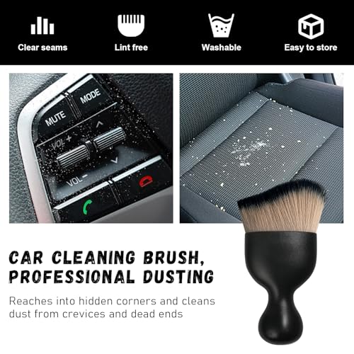 Car Detailing Brush (Brown/Black / 1 PC)