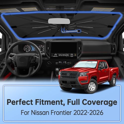 Windshield Sun Shade Umbrella for Nissan Frontier 2022 (for Nissan Frontier 2022-2026)