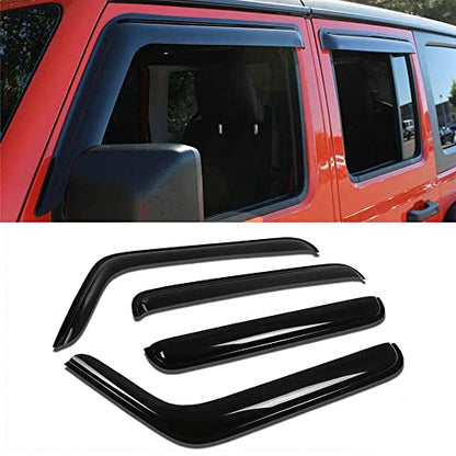 Window Visors Rain Guards for 2007 (07-18 Wrangler JK(Outside))
