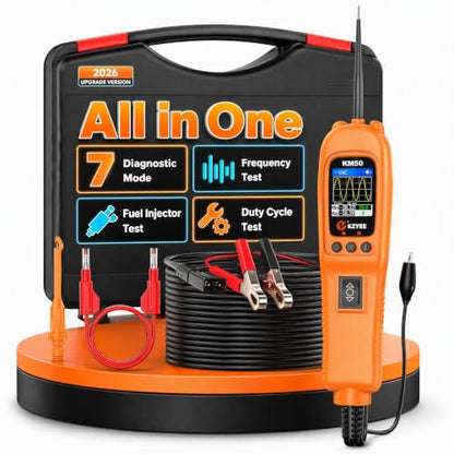 KM50 Power Circuit Probe & Automotive Circuit Tester with Live Waveform (Orange)