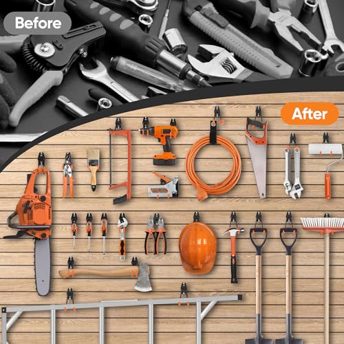 18 Pack Heavy Duty Garage Hooks (18 / Black)