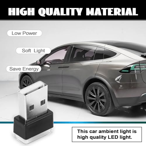 7PCS USB LED Car Interior Atmosphere Lamp (colorful)