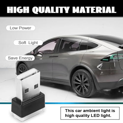 7PCS USB LED Car Interior Atmosphere Lamp (colorful)