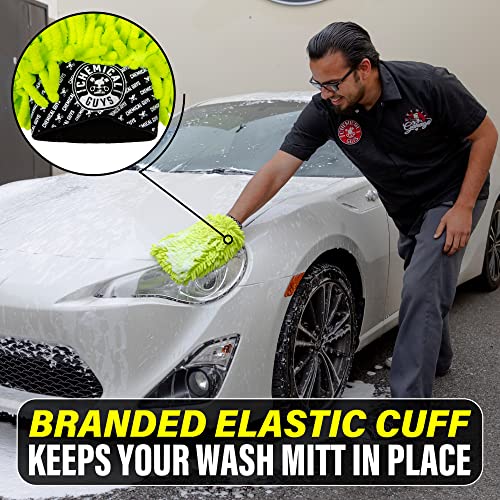 Chenille Microfiber Wash Mitt for Cars (Green / 2 Pack)