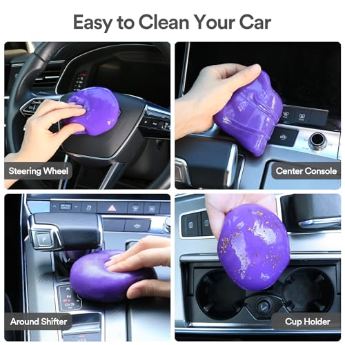 Car Cleaning Gel Clean Putty Car Interior Cleaner Detailing Kit (Purple)