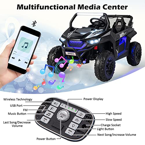 2 Seater Ride on Car for Kids (Black)
