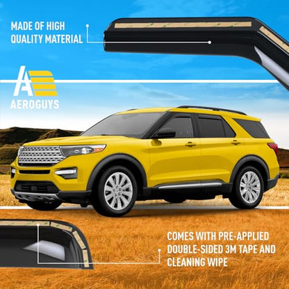 Extra Durable Window Deflectors in (For Ford Explorer 20-26)