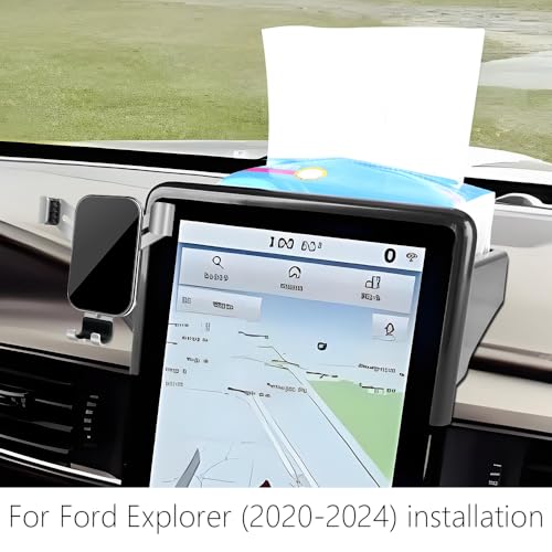 Car Phone Holder Center Console Organizer Tray for Ford Explorer 2020 (for Ford Explorer 2020-2024 [only 10.1 inch])