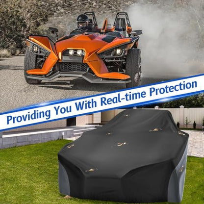 Polaris Slingshot Cover Waterproof with Soft Liner (Without Roof / Black&Grey)