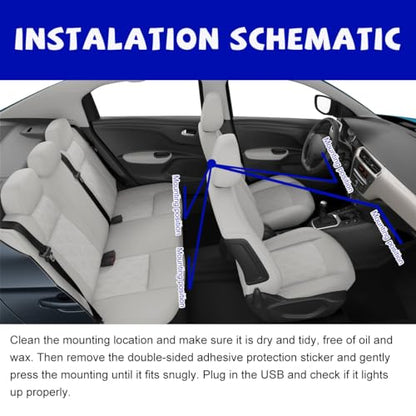 Car LED Strip Light (USB / Orange)