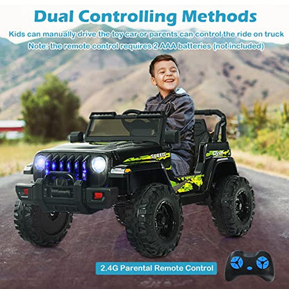 Kids Ride on Car Truck with 2.4G Remote Control (Dark Black)