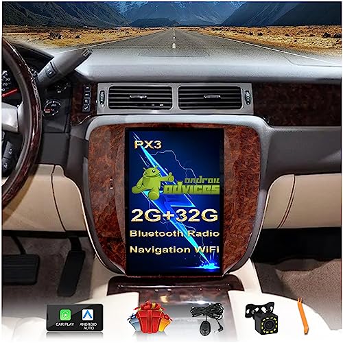 12.1-Inch T-Style Car Stereo Radio for Chevy Silverado GMC Sierra 2007-2013 (PX3 Quad core 2G+32G)