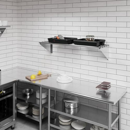 14 in. x 48 in. NSF Stainless Steel Tubular Wall Shelf (14 in. x 48 in.)