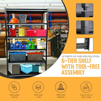 5 Tier Garage Shelf (48" W X 20" D X 78" H 6-Tier)