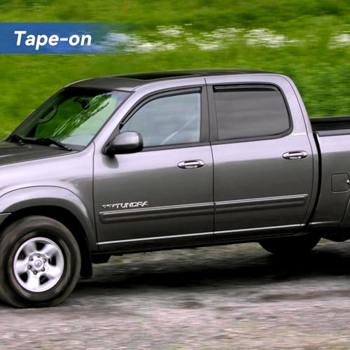 Window Visors Rain Guards for 2004 2005 2006 Toyota Tundra Double Cab (2004-2006 Toyota Tundra Double/Crew Cab)