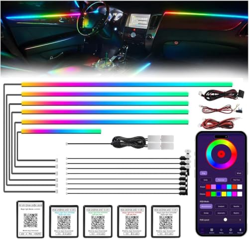 Acrylic Car Interior LED Lights (Car Ambient Lighting Kit (18 in 1))