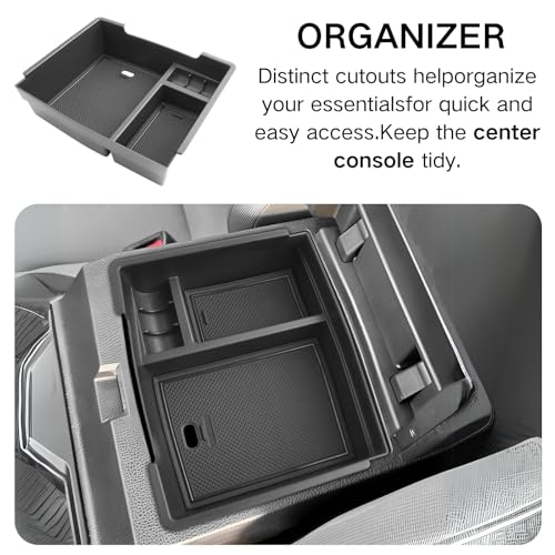 Center Console Organizer for Toyota 2026 2025 2024 Tacoma (Black 1PCS)