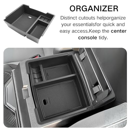 Center Console Organizer for Toyota 2026 2025 2024 Tacoma (Black 1PCS)