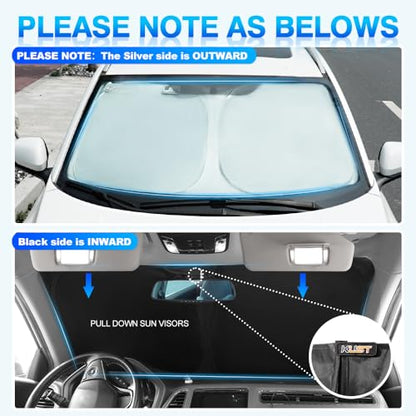 Windshield Sun Shade for Lincoln MKC SUV 2015 2016 2017 2018 2019 Sunshade Accessories Window Sun Protector Foldable Block UV Rays Keep Car Cooler (FOR | Lincoln MKC 2015-2019)