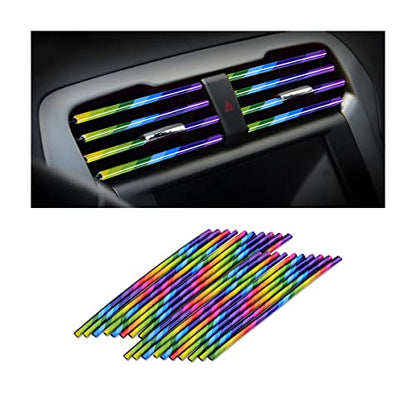 20PCS Waterproof Bendable Car Air Vent Trim Strips (Multicolor)
