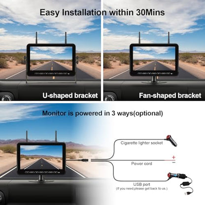 1080P 10" Wireless 4 Backup Camera System for Furrion Pre (10" 4-Cam)