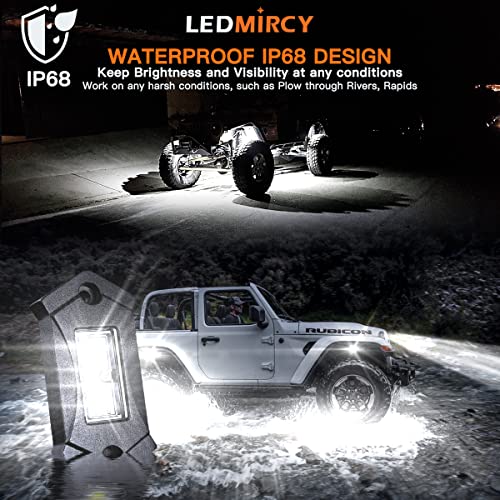 Rock Lights LEDMIRCY R3 White Rock Lights Wire Harness Kit for Trucks (White / 12 HK)