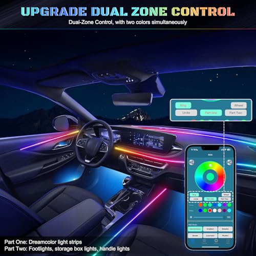 Dreamcolor Acrylic Interior Car LED Strip Light with Wireless APP (Dreamcolor 18 in 1)