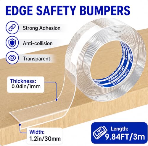 Table Corner Protectors (Clear / 1.2inx 9.84FT)