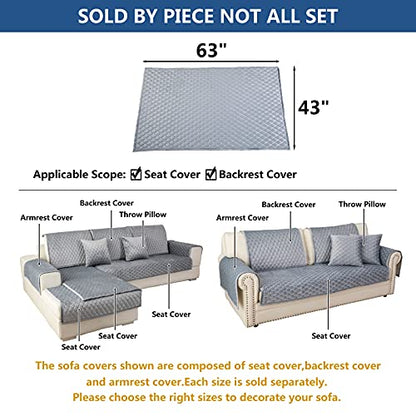 Couch Cover Sectional Couch Covers (43''x63''/Rectangular / Light Gray)
