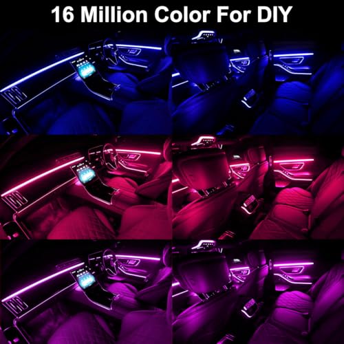 Interior Car LED Strip Lights APP Control (236 Inches Fiber Optic)