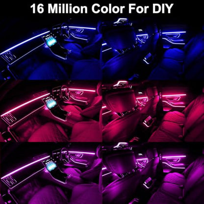 Interior Car LED Strip Lights APP Control (236 Inches Fiber Optic)