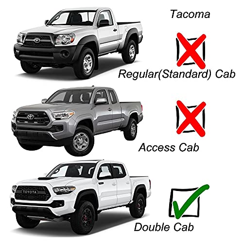 Window Visors Rain Guards for 2005 (2005-2015 Tacoma Crew Cab)
