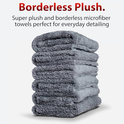 Adam's Borderless Grey Microfiber Towel (Pack of 1)