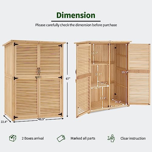 Outdoor Storage Cabinet (Natural / Large)
