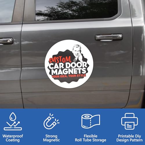 Custom Car Magnet Signs for Advertising and Promotion (18" Round)