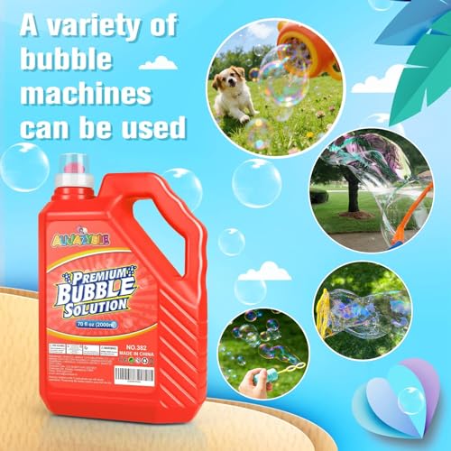 70 OZ Bubbles Refills for Kids (Red-70 Ounce)
