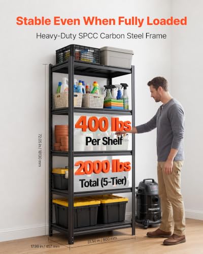 Storage Shelves (18" D x 31.5" W x 72" H)
