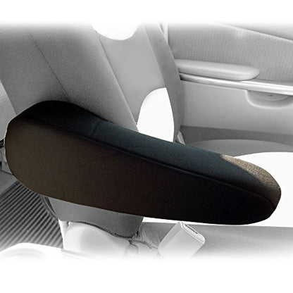 Flat Cloth Fabric Armrest Covers One Pair (Black)