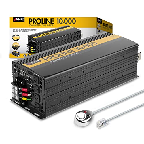 EL3748 12V 10000 Watt Power Inverter with Remote Control 20000 Watt Surge Peak Proline 12 Volt Power Converter for Home RV Camping Van Life Off Grid (10000W - 12V)