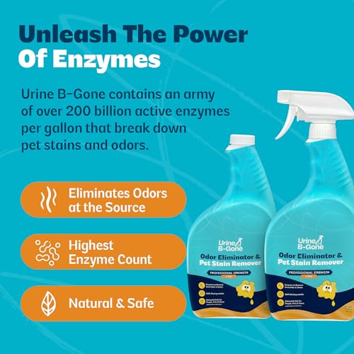 Urine B Gone Enzyme Cleaner for Human & Pet Urine (32 Fl Oz (Pack of 2))