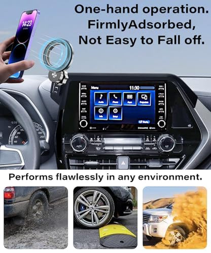 Car Phone Holder for 2020 (fit for 2020-2026 Toyota Highlander(8 Inch Screen))