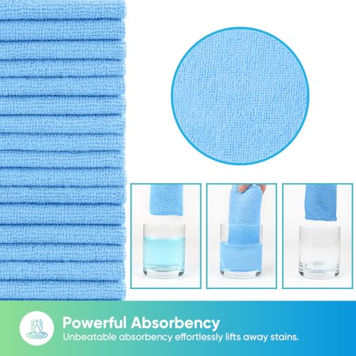 Microfiber Cleaning Cloth 20 PK (Blue / 11.5 x 11.5 Inch)