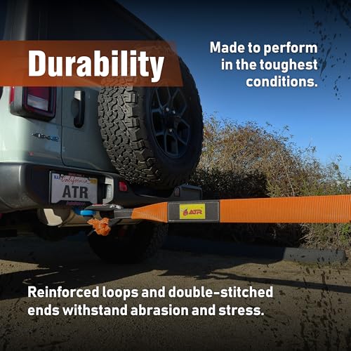 Recovery Tow Strap 3 x 20 ft (Recovery Tow Strap 3″ x 20 ft 22,200 lbs (Orange) / Straps)