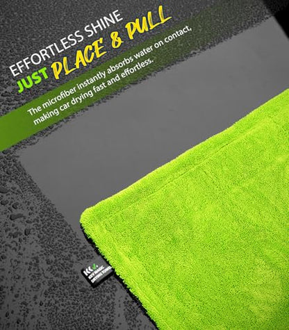 Full Sized SUV Drying Towel (Darkgray-greenyellow)
